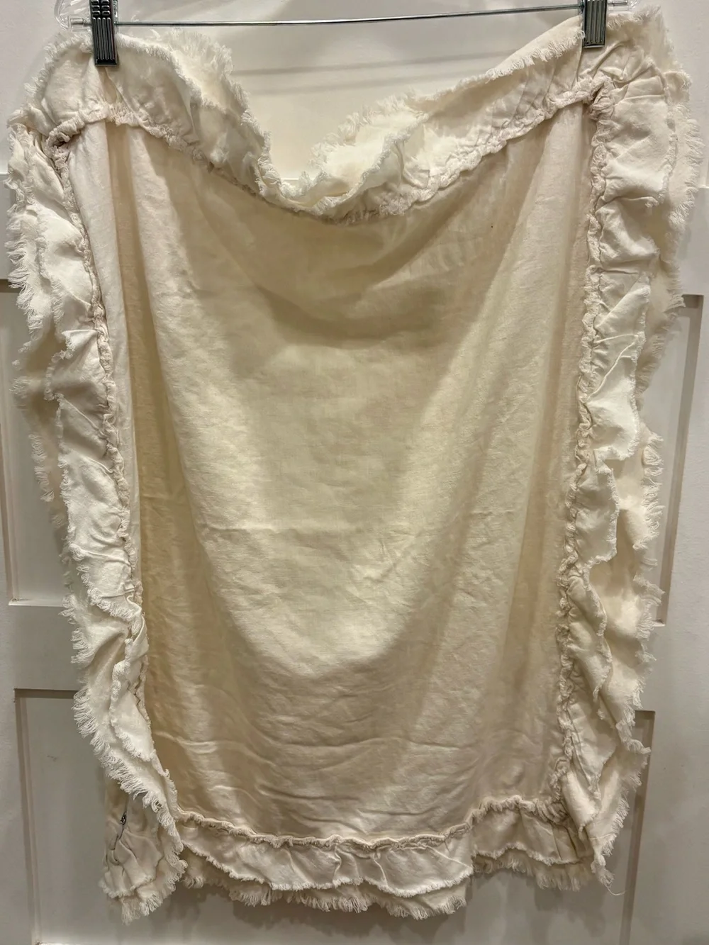 Shabby Chic Off White Linen Blend 30x26 Pillow Case